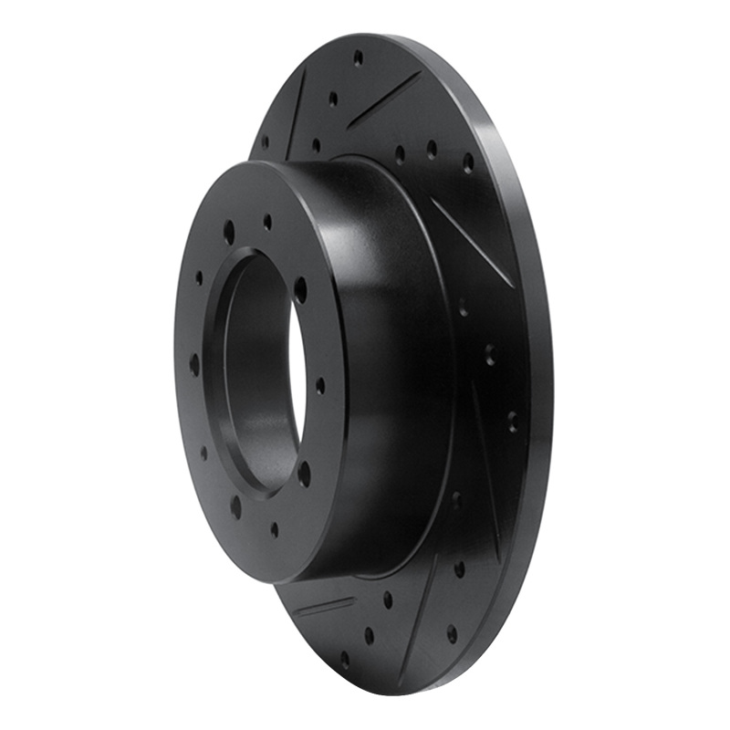 Land Rover Range Rover Brake Rotor (1) - Rear Left - R1 Concepts - Drilled & Slotted - Black - `74-`16